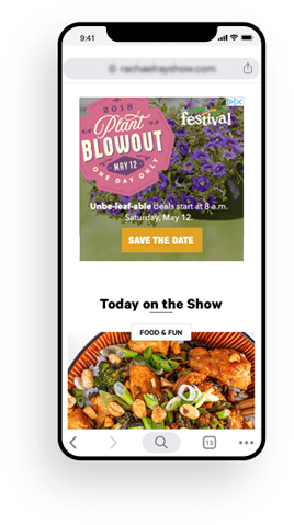 iPhone with Festival Foods website