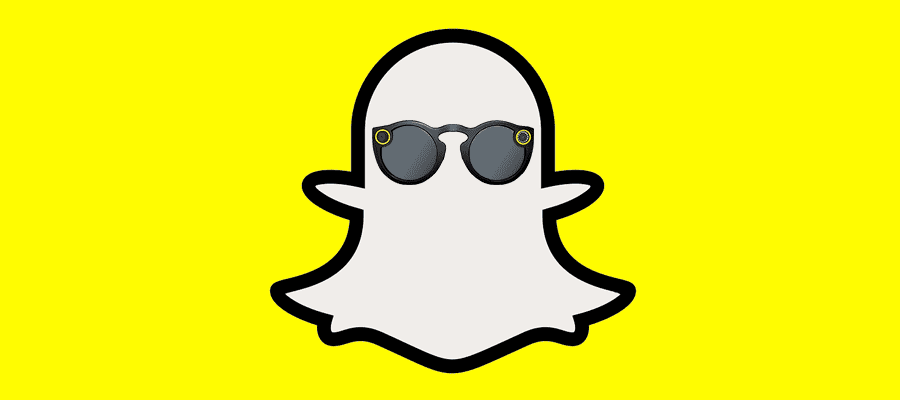 The Snapchat Ghost wearing Snapchat Spectacles.
