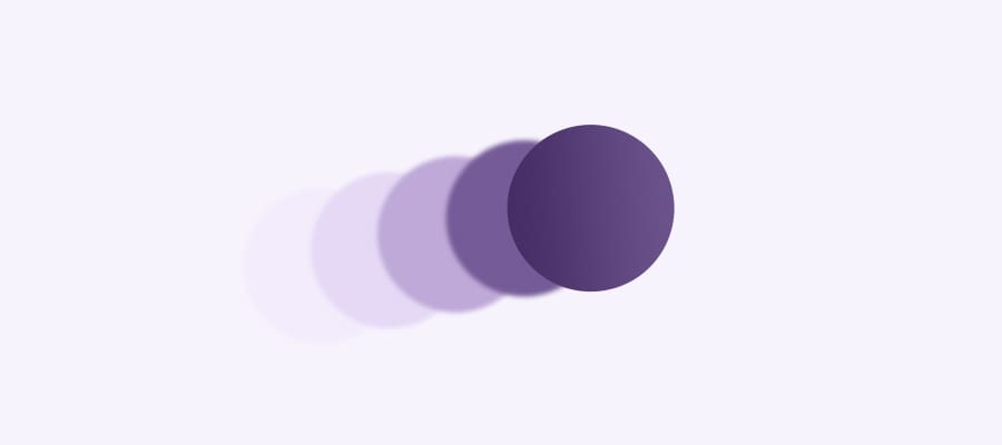 Frames of a purple circle GIF being created.