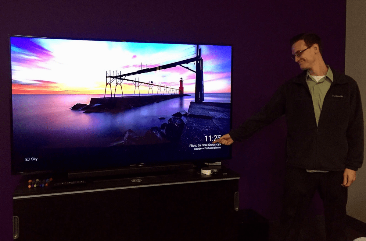 An example of Neal's photography on Google Chrome Cast.
