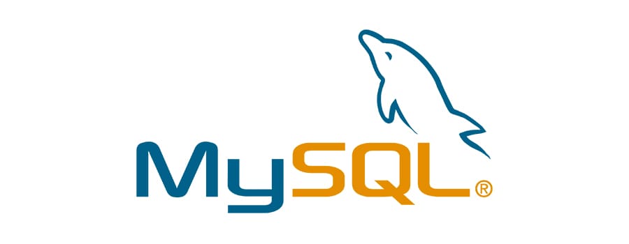 The logo for MySQL.