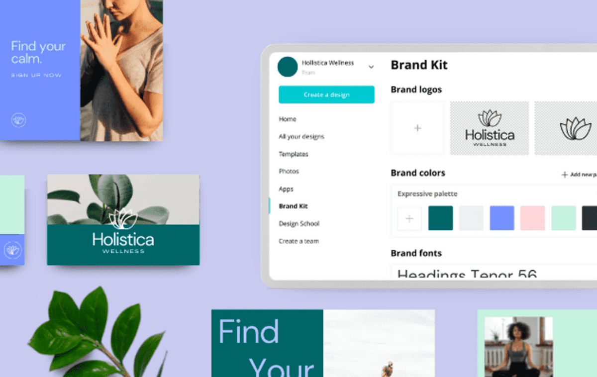 Example of a Canva Brand Kit.